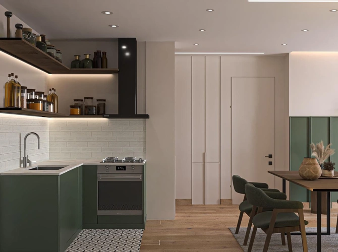 Студия в скандинавском стиле 52 м фото-2