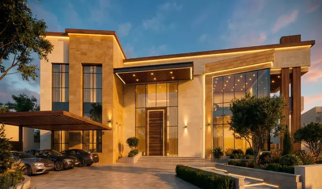 A Timeless Contemporary Villa Defined by Light, Stone, and Architectural Elegance