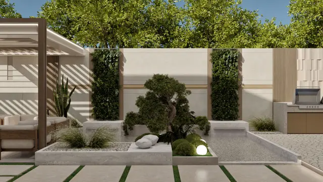 Contemporary Outdoor Living Landscape