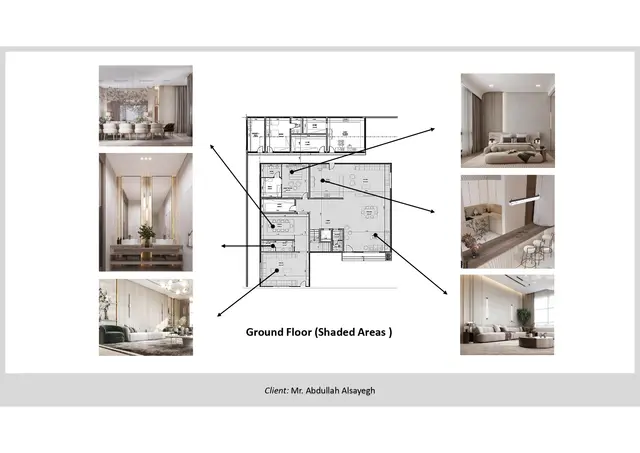 Design d'intérieur de villa de luxe